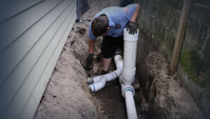 Repiping - PVC sewer pipe replacement.