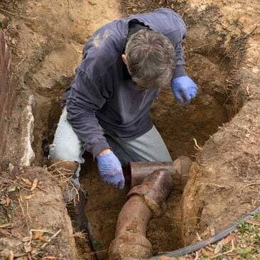 Repair on city sewer connection.